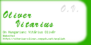 oliver vitarius business card