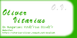 oliver vitarius business card